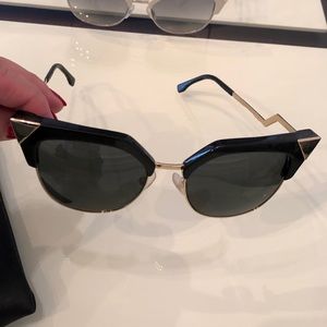 FENDI FF0149 SUNGLASSES- Black/Gold